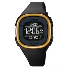 Ceas barbatesc de mana Skmei Sport Quartz Digital Fashion Casual Negru Auriu