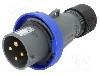 Conector alimentare AC, IEC 60309, IP67, 32A, 0,25kV, 250V AC, 4 pini, AMPHENOL - 2CMA101105R1000