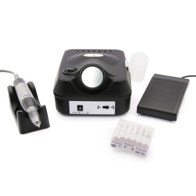 Pilă electrică manichiură și pedichiură Bee Nails, BN-335, 65w, 45000 rpm, negru foto