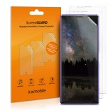 Cumpara ieftin Set 3 folii de protectie pentru Sony Xperia 1, Kwmobile, Fata, Transparent, 49402.1