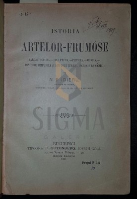 ISTORIA ARTELOR FRUMOSE, 1898 foto