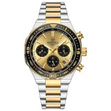 Ceas barbatesc Naviforce Elegant Casual Cronograf Quartz Fashion Argintiu Auriu