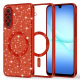 Husa premium Samsung Galaxy A17 5G Asteroid GSM Luxury Glitter MagSafe, rosu