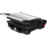 Grill electric MPM MGR-09M, 2000W, temperatura reglabila 0-270 grade C, deschidere 180grade, inaltime reglabila a placii superioare, doua moduri de gr
