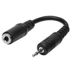Cablu adaptor jack tata 2,5mm la jack 3,5mm mama, 10cm, 173483