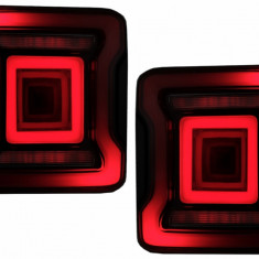 Stopuri Full LED compatibil cu Jeep Wrangler IV JL/JLU (2018-up) Rosu cu Semnal Dinamic si Dinamic StartUp TLJEWJL