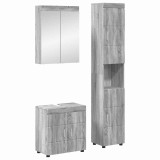 Cumpara ieftin Set de mobilier pentru baie TULUM 3 buc. Gri Sonoma