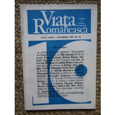 REVISTA VIATA ROMANEASCA OCTOMBRIE 1990 Nr. 10