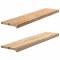 Gossi pervaz 2 buc lemn masiv de stejar netratat 110x25x2 cm
