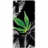 Husa silicon pentru Huawei P30, Trippy Pot Leaf Green