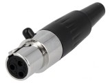 Mufă XLR mini mamă 3 pini lipire cablu