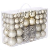 Set globuri de Craciun, 100 bucati, 3-6cm, auriu Household NewTrend