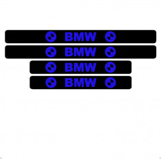 Set 4 protectii praguri auto, autoadezive BMW, Albastru