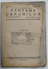 FANTANA DARURILOR , REVISTA DE CULTURA CRESTINA , no. 10 , 1938 foto