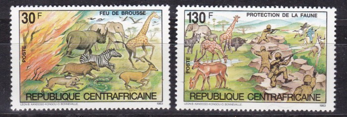 Africa Centrala 1984 fauna MI 1004-1005 MNH w73