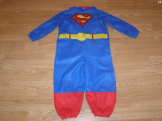 costum carnaval serbare superman pentru copii de 3-4 ani foto