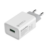 Incarcator priza USB 18W cu cip inteligent ColorWay, alb