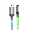 Cablu Hoco U112 USB-A la Lightning, 2.4A, 1m, Gri