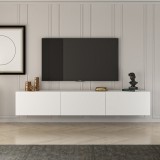 Cumpara ieftin Comoda West, Gri - Alb, 150x32 cm