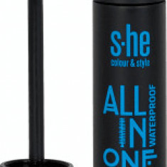S-he colour&style All in one mascara Volum Waterproof Nr. 171/002, 12 ml
