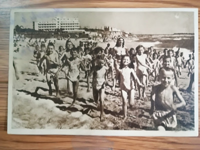 anii 50 Cartea Postala EFORIE Colonie copii plaja RPR comunism turism CONSTANȚA foto