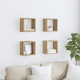 vidaXL Set de 4 Rafturi Montate pe Perete Stejar Artizanal MDF cu Furnir