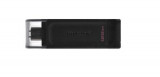 Stick USB Kingston DataTraveler 70, 128GB, USB 3.2 Type-C (Negru)
