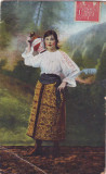 3540 - ETHNIC woman, Romania - old postcard - used - 1921, Circulata, Printata