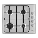 Plita incorporabila inox Zilan ZLN-0027, Gaz gpl sau natural, Aprindere electrica, 4 arzatoare, 60x50 cm