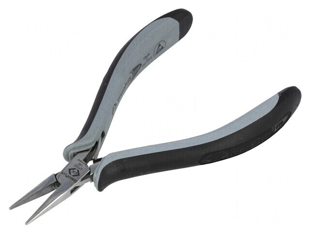 Clești prindere netedă dreaptă semirotundă ESD 120mm