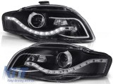 Kit de faruri tuning cu lumini LED potrivit pentru Audi A4 B7 11.2004-03.2008 sedan/combicabriolet, stanga si dreapta Performance AutoTuning