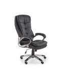 Cumpara ieftin Scaun directorial Hm Preston, Robust, Piele ecologica, Inaltime reglabila, Mecanism balans, 100 Kg, Negru