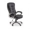 Scaun directorial Hm Preston, Robust, Piele ecologica, Inaltime reglabila, Mecanism balans, 100 Kg, Negru