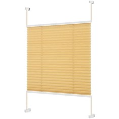 Jaluzea pliabila din tesatura de poliester Whimlets, Zi/Noapte, L 110 cm x H 130 cm, bej, montare cu clema, fara gaurire, pentru ferestre si usi Bej 1