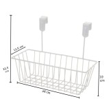 Cos Suspendabil pentru Dulap Metalic Alb 28x12.5x22.5cm AZ, CONFORTIME