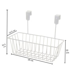 Cos Suspendabil pentru Dulap Metalic Alb 28x12.5x22.5cm AZ foto