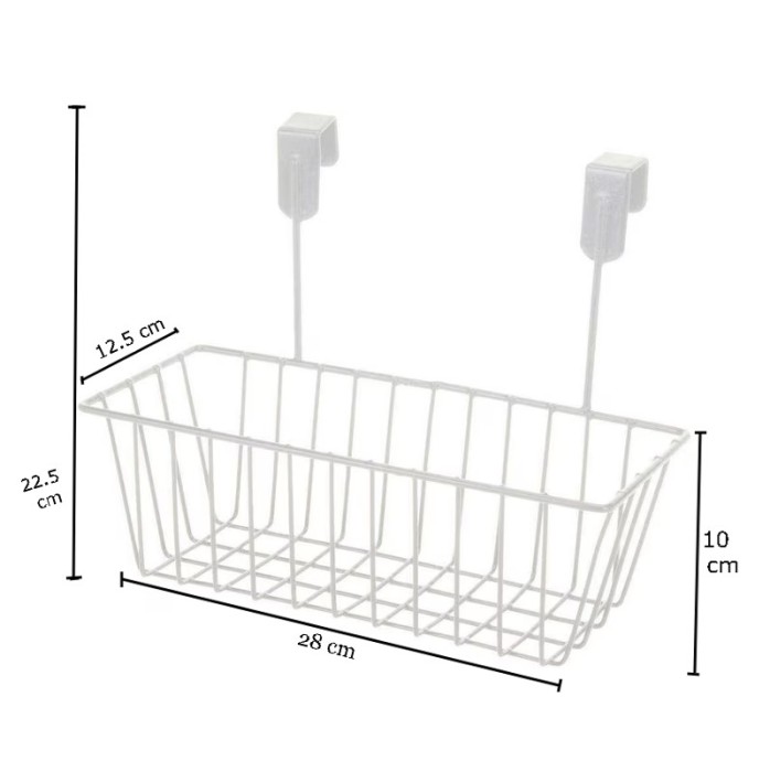 Cos Suspendabil pentru Dulap Metalic Alb 28x12.5x22.5cm AZ