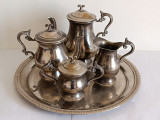 Set antic argintat, pentru cafea, Set ceai