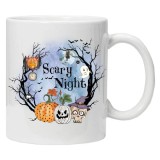 Cana alba personalizata halloween, model 3, INOVATIX&reg;️. 330ml