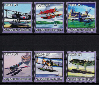MOZAMBIC 2002 - Hidroavioane /serie completa MNH foto