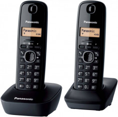 Telefon fara fir DECT Twin Panasonic KX-TG1612FXH cu 2 receptoare Caller ID Negru foto