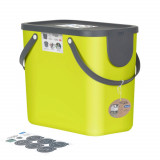 Cos de gunoi pentru colectare selectiva Albula, Rotho, 25 L, plastic, verde lime