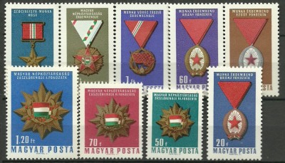 Ungaria 1966 - Ordinele RP Ungare, serie neuzata foto