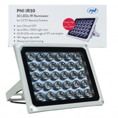 Resigilat : Reflector cu LED-uri infrarosu PNI IR30 pentru camere si sisteme CCTV,