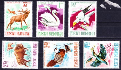 TSV$ - 1977 LP 932 ANIMALE OCROTITE IN ROMANIA MNH/** LUX foto