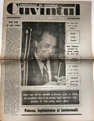 Cuvantul, nr. 23, 4 iulie 1990 foto