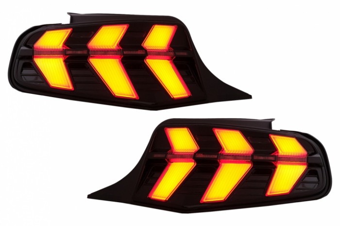 Stopuri Full LED compatibile cu Ford Mustang V Pre-Facelift (2010-2012) Fumuriu 7 moduri Dinamic Performance AutoTuning