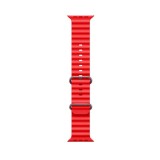 Curea smartwatch,THD, modelul Ocean, compatibila cu Apple Watch Ultra2 49 mm, Apple Watch 45 mm seria 9, Apple Watch SE 44 mm, marime universala, Rosu