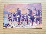 H353-I-ww1-Carte Postala militara 1915 scrisa de militar german de pe front cu stampila militara de marina scrisa se pare la bordul unei nave.