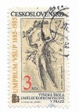 Cehoslovacia - Centenarul Universitatii de Arte Aplicate din Praga, 1985 - obliterat